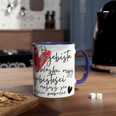 Chic Two-Tone Coffee Mug - Heart Design, Love Quote | Perfect Gift for Friends & Loved Ones
