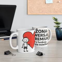 Kubek „Żona – wersja premium” ☕ | Z funkcją „A nie mówiłam!” 😄 | 325 ml i 445 ml do wyboru 💕