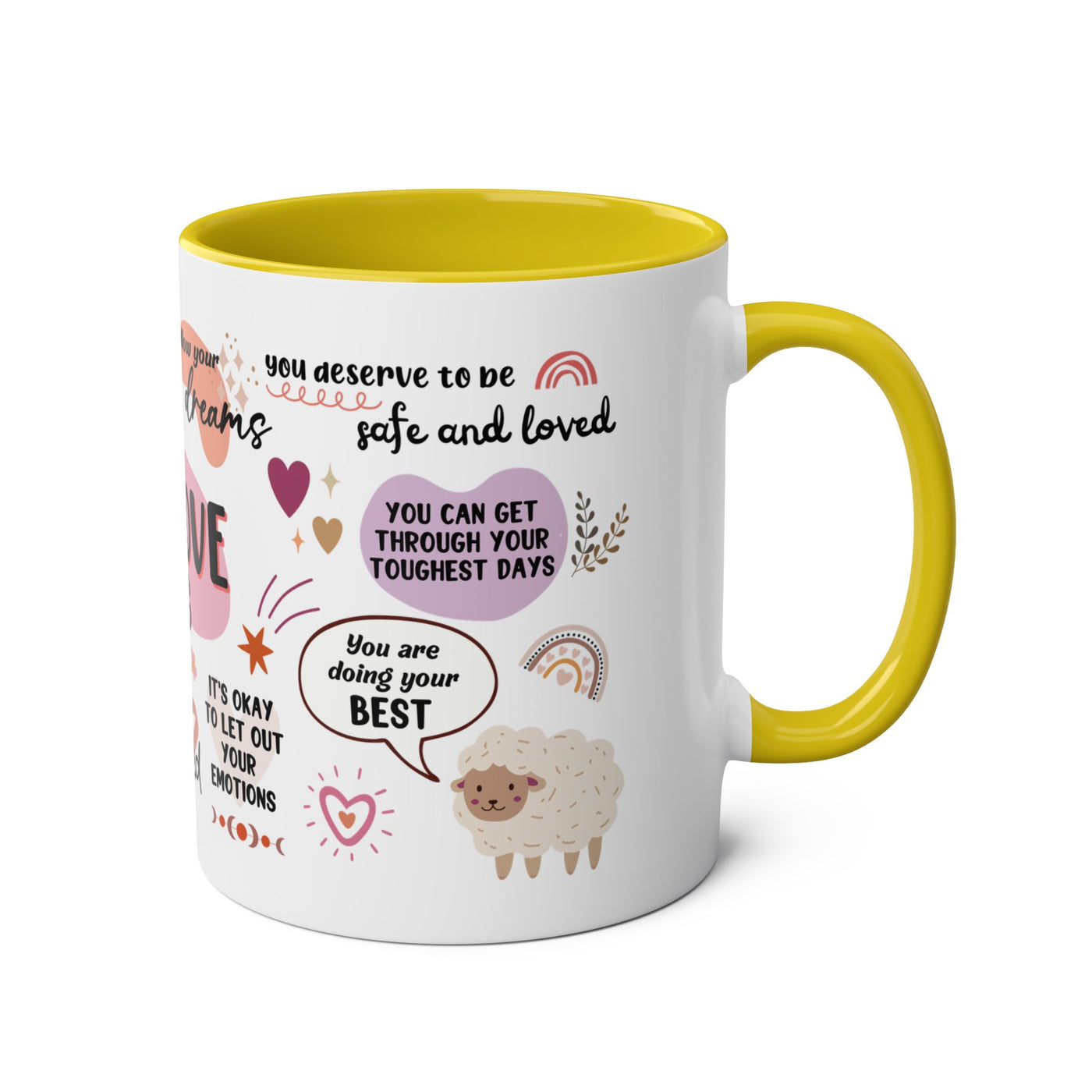 Self-Love Inspirational Coffee Mug – Two-Tone 11oz
