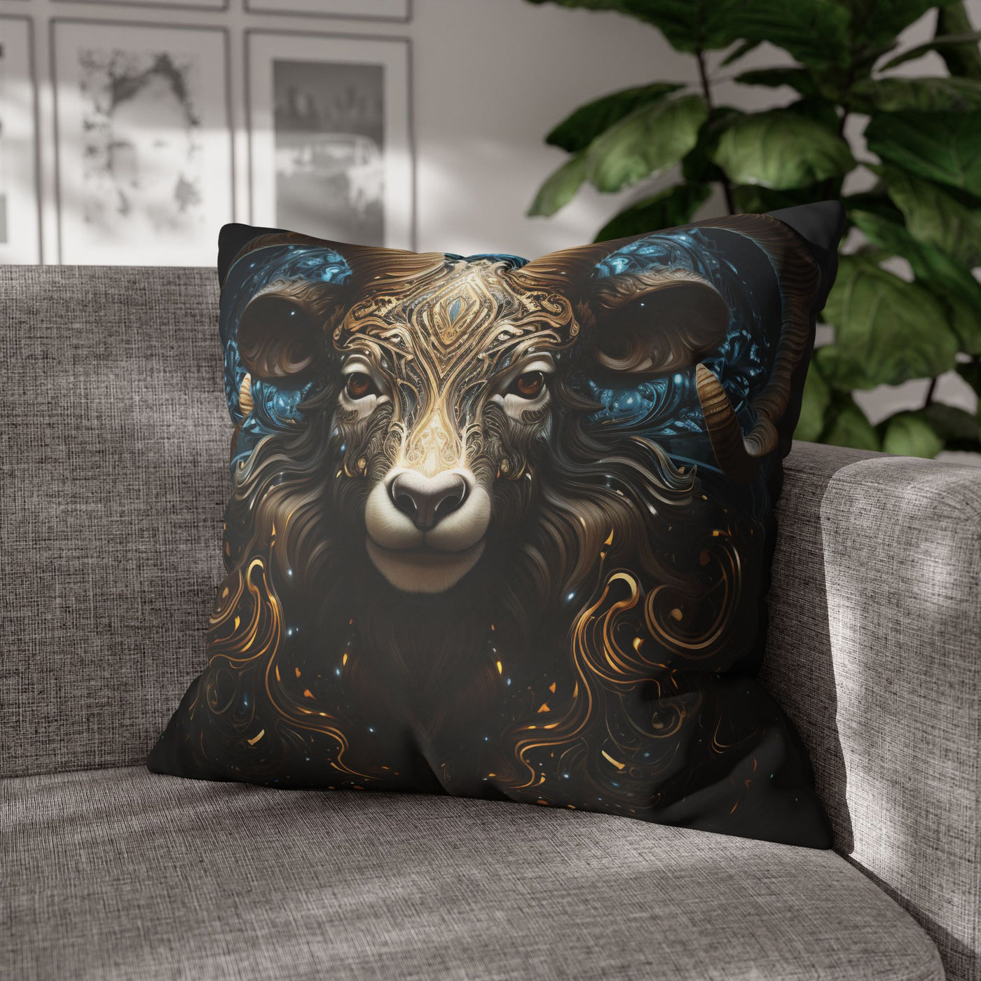 Artistic Aries Zodiac Design Pillowcase for Home Decor