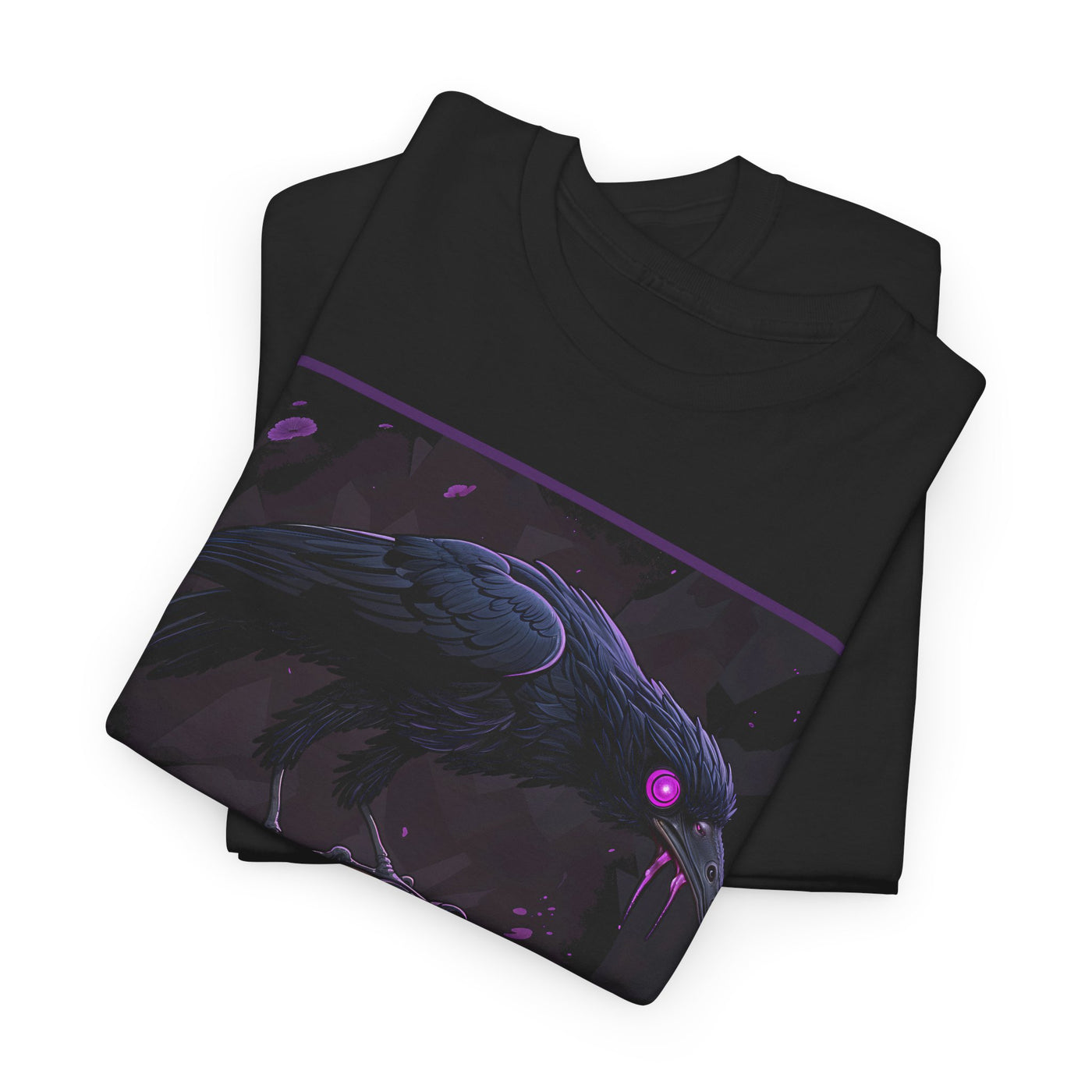 Gothic Raven on Humans Skull T-shirt