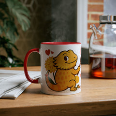 Two-Tone Bearded Dragon “I Love My Mommy” Mug – Cute Reptile Mom Gift (11oz)