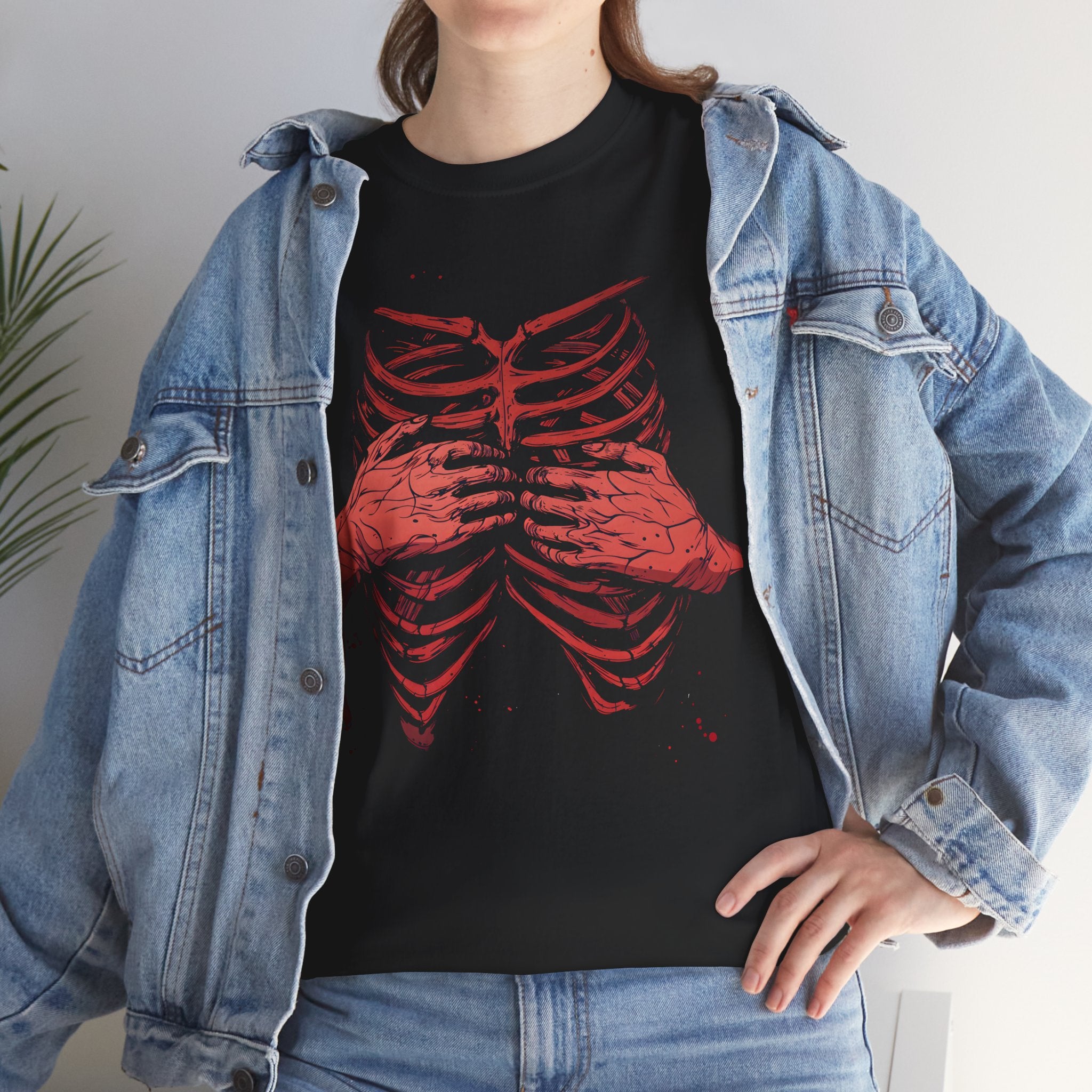 Horror Ribs Cage T-shirt, Unisex Shirt