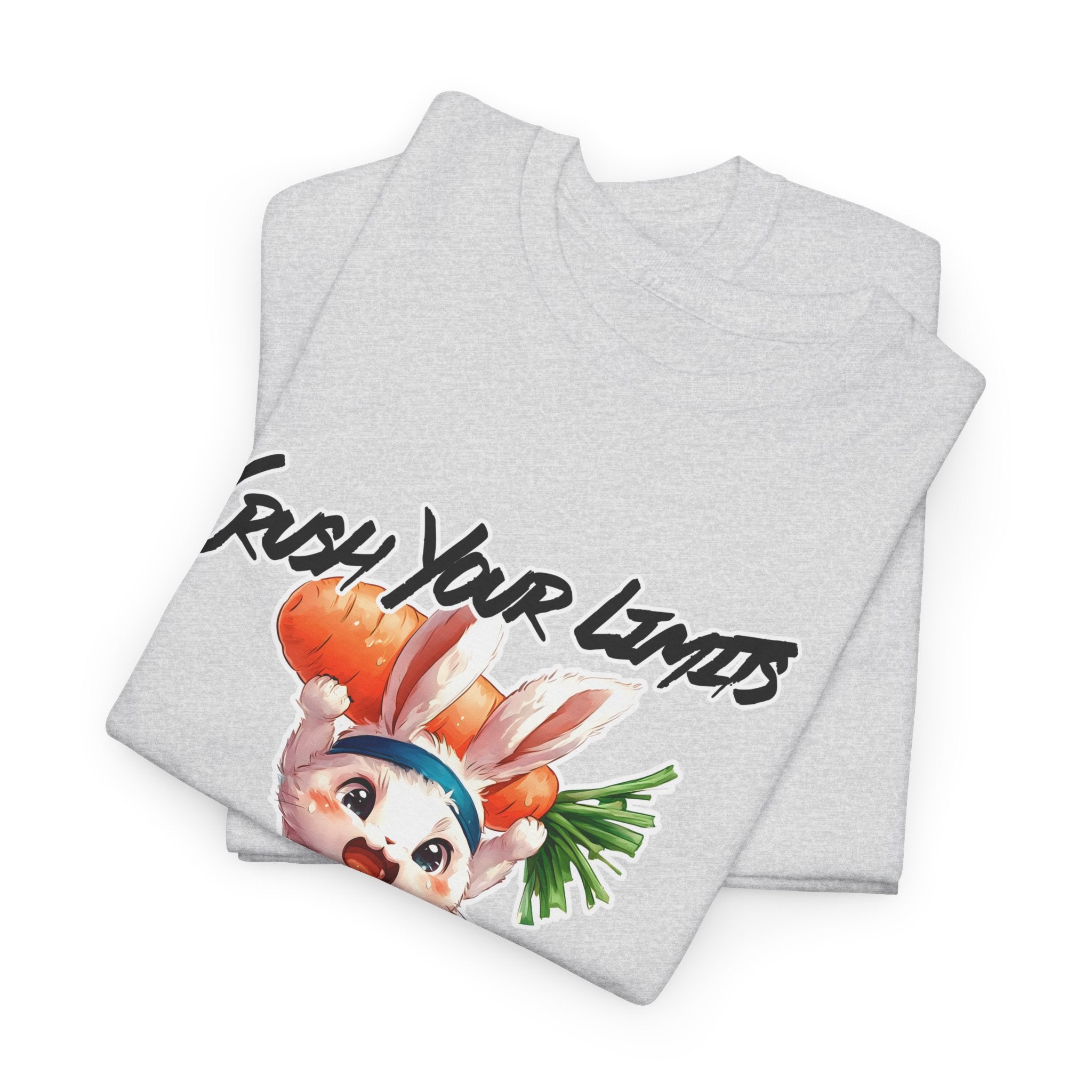 Motivational Unisex Heavy Cotton Tee - 'Crush Your Limits'
