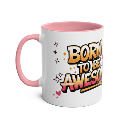 Unicorn Two-Tone Coffee Mug - 11oz Born to Be Awesome Design