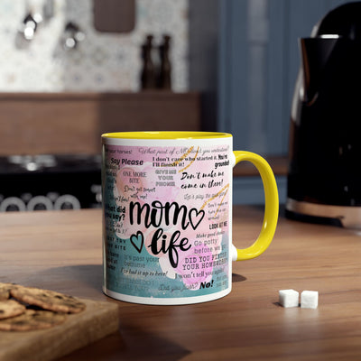 Mom Life Two-Tone Coffee Mugs, 11oz