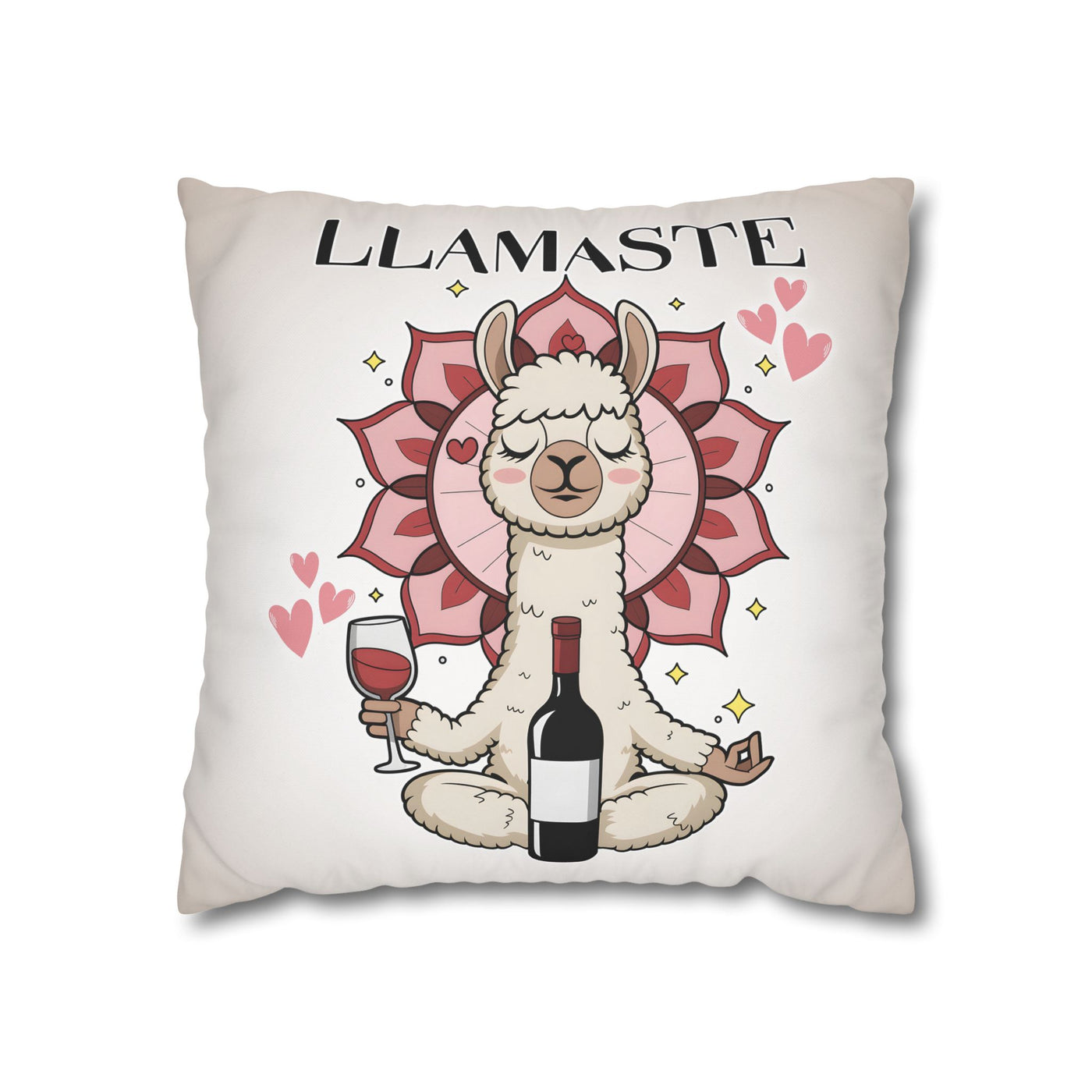 Unwind with Wine - Poly Canvas Pillowcase