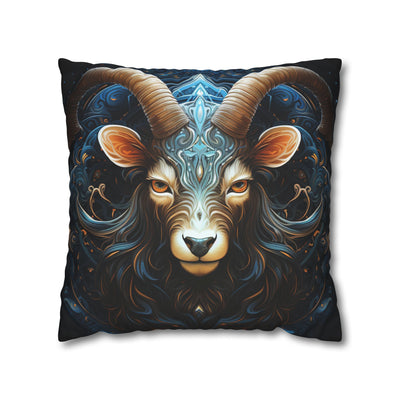 Artistic Capricorn Zodiac Poly Canvas Pillowcase - Zodiac Home Decor