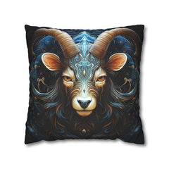 Artistic Capricorn Zodiac Poly Canvas Pillowcase - Zodiac Home Decor