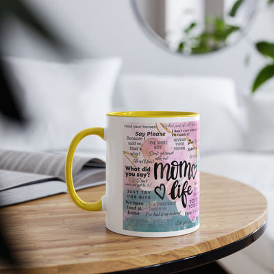 Mom Life Two-Tone Coffee Mugs, 11oz
