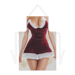 Festive Holiday Apron, Christmas Cooking Gift, Funny Kitchen Apron, Unique Santa Apron, Holiday Baking Accessory