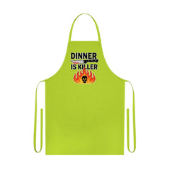 Cooking Apron - Fun Cooking Apron, Gift for Home Chefs, BBQ Lovers, Kitchen Accessory, Dinner Is Killer, Halloween