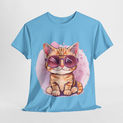 Cute Cat T-shirt, Cat with a Sunglasses Shirt