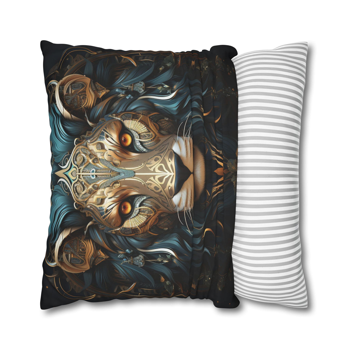 Majestic Leo Zodiac Decorative Pillowcase - Boho Style Cushion Cover