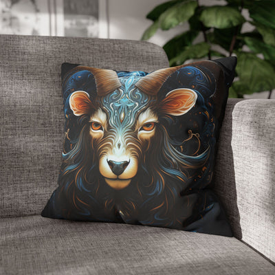 Artistic Capricorn Zodiac Poly Canvas Pillowcase - Zodiac Home Decor