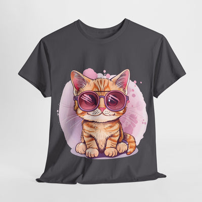 Cute Cat T-shirt, Cat with a Sunglasses Shirt