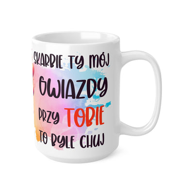 Skarbie Ty mój - Biały Kubek Ceramiczny / Dwa Rozmiary