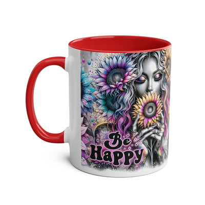 Be Happy Two-Tone Afirmation Mug