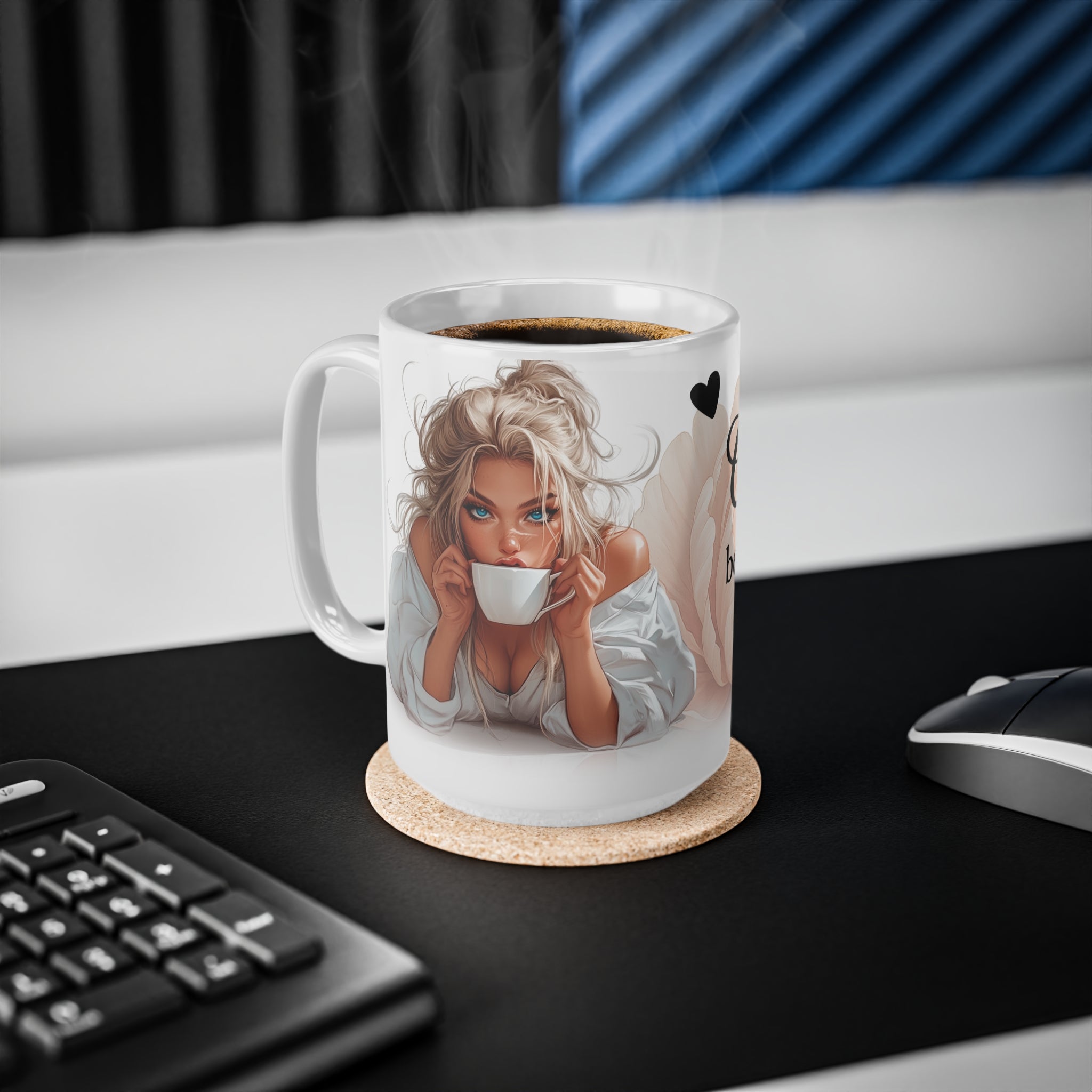 Ceramic Coffee Mug, Playful Coffee Lover Gift, Cute Coffee Cup, Morning Mug, Coffee Addict Present, Lifestyle Drinkware