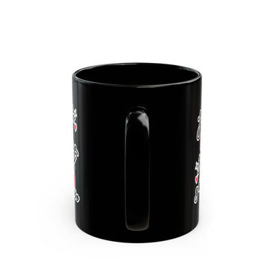 Mug - Jestem tak Zajebista - Black Coffee Mug - Fun Skull Design for Coffee Lovers