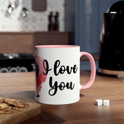 I Love You Two-Tones Mug with Cute Pug Dog