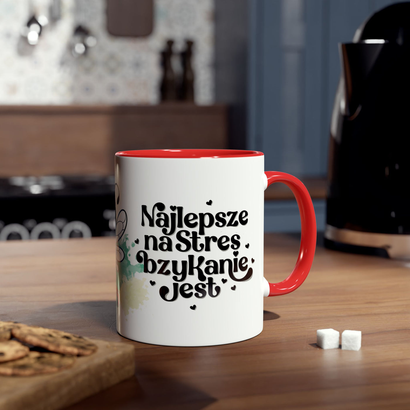 Najlpesze na stres...Kubek Dwukolorowy, Couple Coffee Mug - Two-Tone 11oz