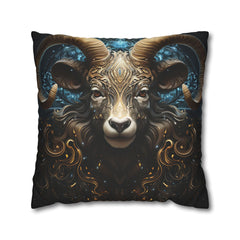 Artystyczna poszewka na poduszkę z motywem znaku zodiaku Barana do wystroju domu