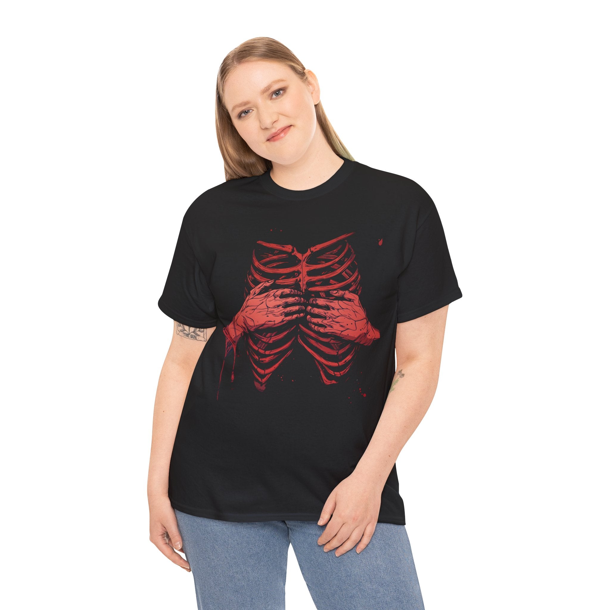 Horror Ribs Cage T-shirt, Unisex Shirt
