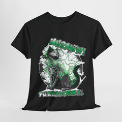 Halloween Skeleton Cat Tee, Ghostly Cat Shirt, Unisex Graphic Tee, Spooky Halloween Apparel, Unique Gift for Cat Lovers