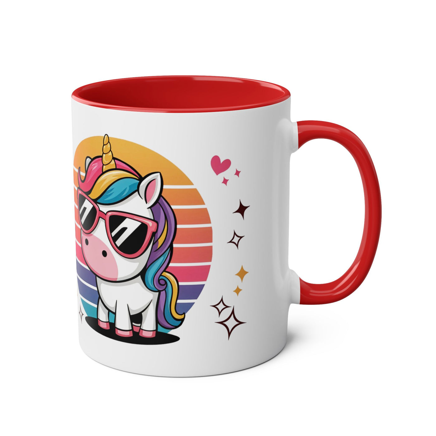 Unicorn Two-Tone Coffee Mug - 11oz Born to Be Awesome Design
