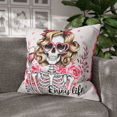 Enjoy Life Pillowcase – Chic Decor for Fun Celebrations