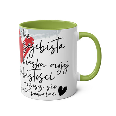 Chic Two-Tone Coffee Mug - Heart Design, Love Quote | Perfect Gift for Friends & Loved Ones
