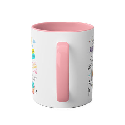 Personalized Two-Tone Birthday Coffee Mug - Celebrate with Custom Name Design