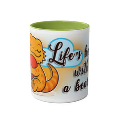 Two-Tone Bearded Dragon Mug – Life’s Better with a Beardie | Cute Coffee & Tea Cup Gift