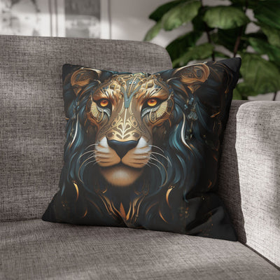 Majestic Leo Zodiac Decorative Pillowcase - Boho Style Cushion Cover