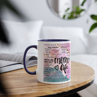 Mom Life Two-Tone Coffee Mugs, 11oz