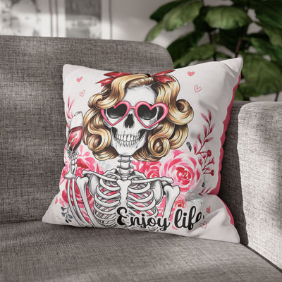 Enjoy Life Pillowcase – Chic Decor for Fun Celebrations