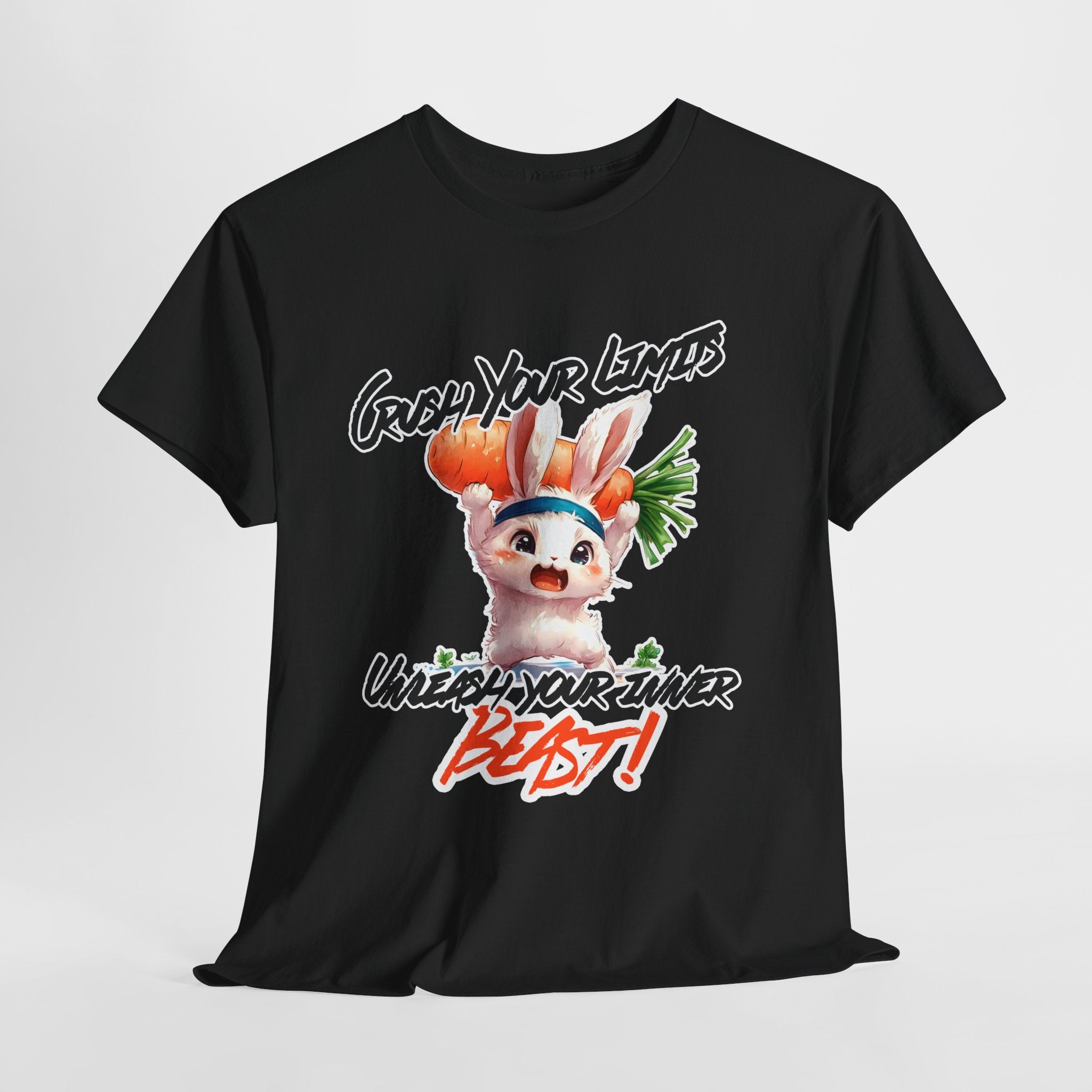 Motivational Unisex Heavy Cotton Tee - 'Crush Your Limits'