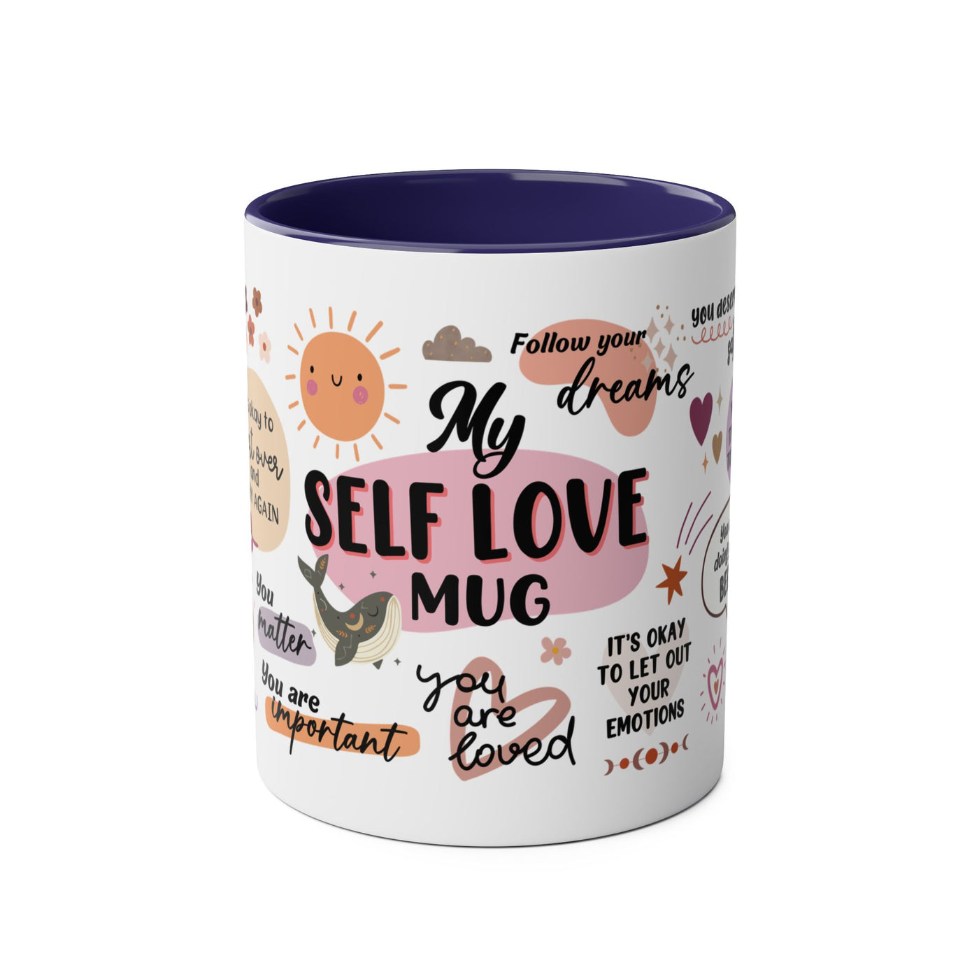 Self-Love Inspirational Coffee Mug – Two-Tone 11oz
