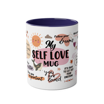 Self-Love Inspirational Coffee Mug – Two-Tone 11oz