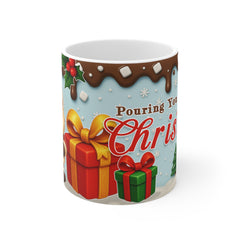 Festive Christmas Mug with Santa and Gifts Design, Holiday Coffee Cup, Cute Winter Drinkware, Perfect Gift for Christmas, Santa Mug