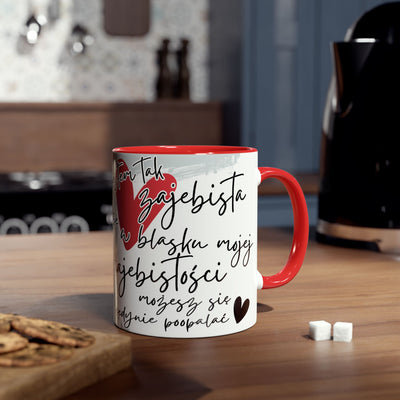 Chic Two-Tone Coffee Mug - Heart Design, Love Quote | Perfect Gift for Friends & Loved Ones