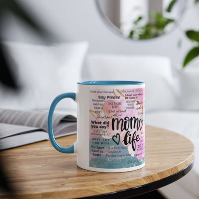 Mom Life Two-Tone Coffee Mugs, 11oz