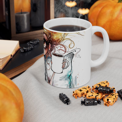 Whimsical Cat Lover Coffee Mug - 11oz & 15oz Ceramic Cups