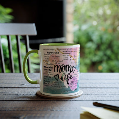 Mom Life Two-Tone Coffee Mugs, 11oz
