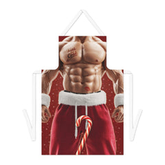 Festive Muscle Apron for Home Chefs, Kiss the Cook Gift, Funny Cooking Gear, Holiday Kitchen Apron, Unique Chef Apron, Christmas Party Gift