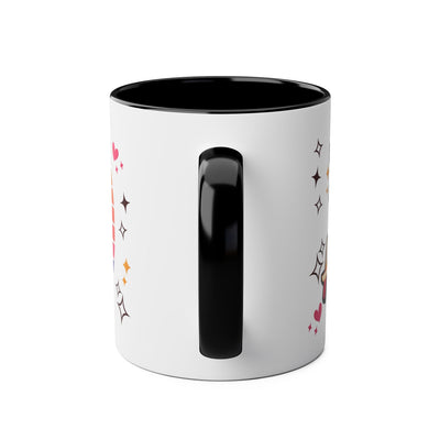 Unicorn Two-Tone Coffee Mug - 11oz Born to Be Awesome Design