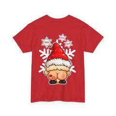 Funny Holiday Gnome Tee - Unisex Heavy Cotton Shirt, Christmas Gift, Santa Humor Tee, Cozy Winter Apparel, Playful Seasonal Shirt