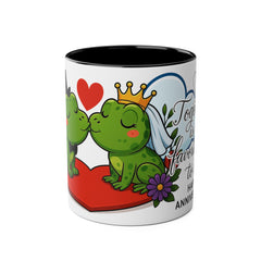 Cute Frog Love Anniversary Mug, Gift for Couples, Valentine's Day, Frogs Mug, Relationship Goals Coffee Mug