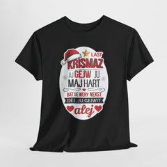 Śmieszna koszulka świąteczna „Last Krismaz” – zabawny t-shirt unisex z nadrukiem inspirowanym piosenką „Last Christmas”